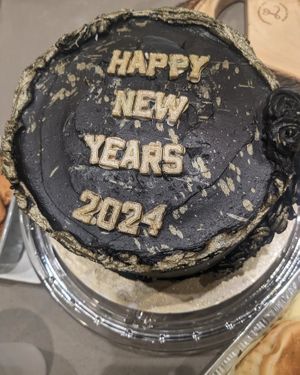 New Years Chocolate cake at Mix For A Mission in Kirkland