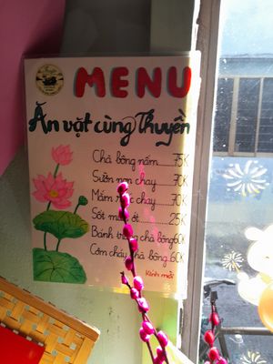 List of products and prices #Veganuary at Thuyền Ẩm Thực Chay in Ho Chi Minh City
