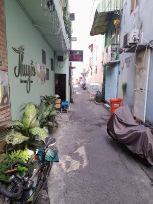 Outside #Veganuary at Thuyền Ẩm Thực Chay in Ho Chi Minh City
