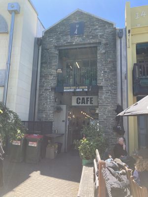 View from the outside (waterside)  at Vudu Cafe and Larder in Queenstown