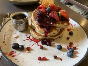 Amazing pancakes!  at Vudu Cafe and Larder in Queenstown