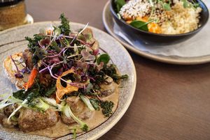 Vegan - Creamy Mushroom on Sourdough  at Vudu Cafe and Larder in Queenstown