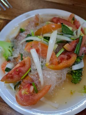 Glass noodle salad at Mom's Kitchen in Krabi