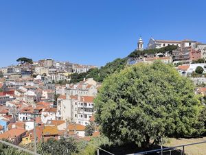 View from the terrace at Café Da Garagem in Lisbon