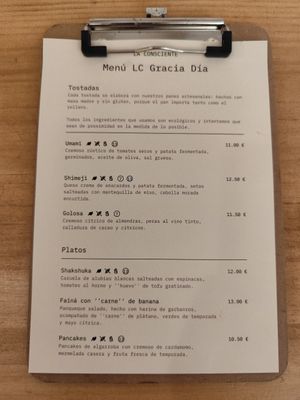 Menú día at La Consciente - Gràcia in Barcelona