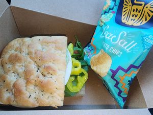 Basil Italian sandwich, delicious bread #Veganuary at Beyond The Bun  in Lewisville