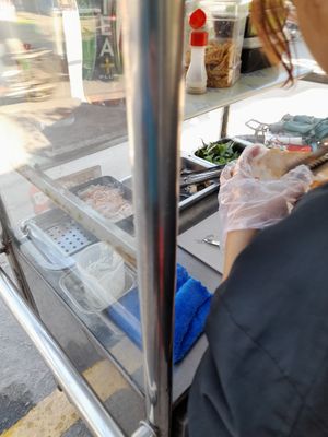 Banh mi stall outside the restaurant #Veganuary at Tiệm Chay Quận 8 in Ho Chi Minh City