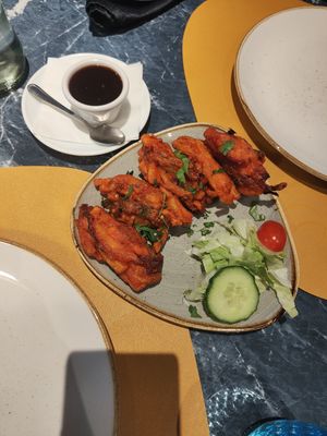 Pakoras de boniato y calabaza at Delhi Darbar in Tenerife