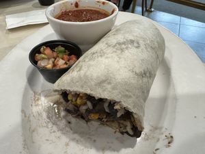 Salsa tasted more like marinara than salsa  at DEN - Mesa Verde Bar & Grill - Concourse A in Denver