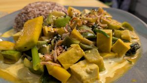 Sara Special Eggplant Pumpkin & Tofu at Aurora Vegan Khao Soi Restaurant in Pai