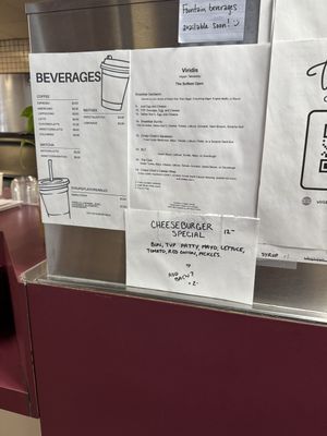 Menu  at Viridis in Pittsburgh