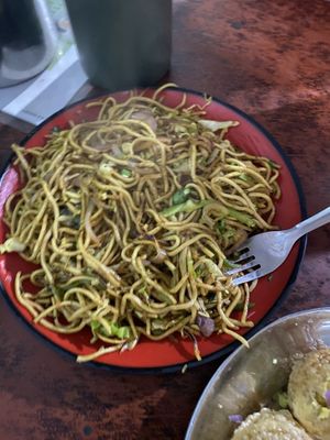 Dry chowmein  at Arghakhanchi Vegetarian Restaurant in Pokhara