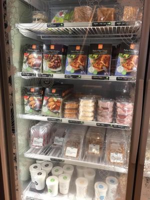 Fridge options at Hiltl Vegimetzg in Zurich