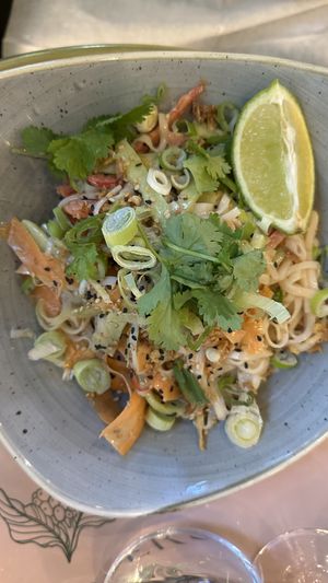 Noodle dish  at Le Flowers  in Nice