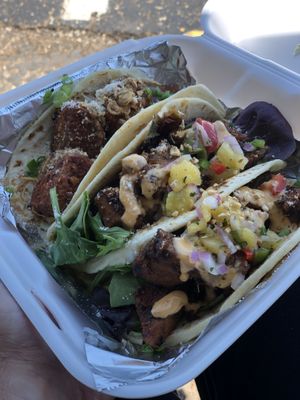 Pictures don’t do their vegan tacos justice. So good! at Yellow City Street Food - YCSF in Amarillo