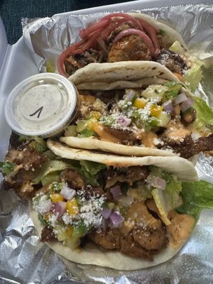 Hulk and the imposter  at Yellow City Street Food - YCSF in Amarillo