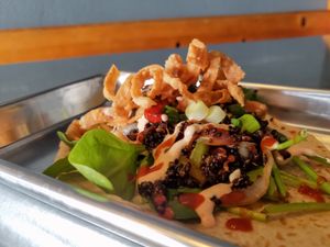 Quinoa/Bell Pepper/Local Greens Taco (rotating special) at Yellow City Street Food - YCSF in Amarillo