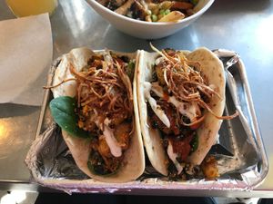Vegan Tacos!  Sooooo gooood! at Yellow City Street Food - YCSF in Amarillo