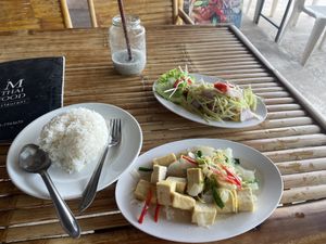 Finger tofu and salad   at M Thai Food in Koh Lanta