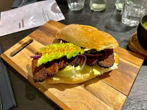 Grilled Tempeh Sandwich with Avocado  at Espresso Quartier in Maastricht