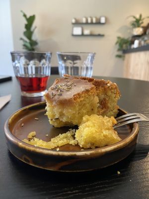 lavender lemon cake   at Espresso Quartier in Maastricht