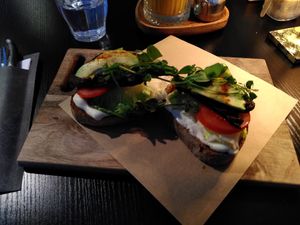 Smoky tempeh sourdough toast at Espresso Quartier in Maastricht
