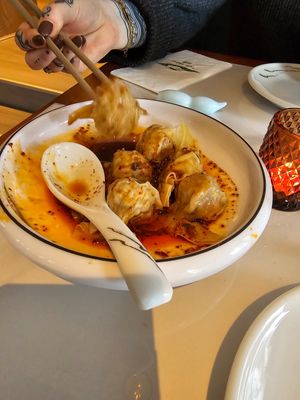 Wontons in special sauce. at Tofu Vegan - Gloucester Rd in South West London