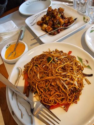 Gong bao tofu with Peanuts and noodles. at Tofu Vegan - Gloucester Rd in South West London