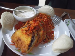 Bun aubergine at Tofu Vegan - Gloucester Rd in South West London