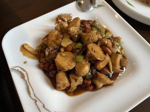 Gong Bao Chick’n with peanuts  at Tofu Vegan - Gloucester Rd in South West London