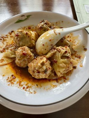 Wontons in house special sauce   at Tofu Vegan - Gloucester Rd in South West London