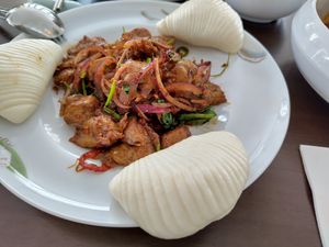 Tasty buns with "lamb" at Tofu Vegan - Gloucester Rd in South West London
