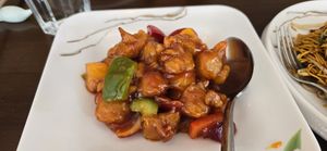 Sweet and sour chicken at Tofu Vegan - Gloucester Rd in South West London