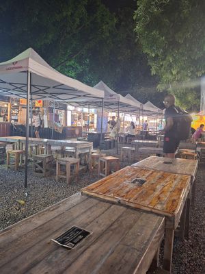 Eating area at Vegetarian-Vegan in Chiang Mai
