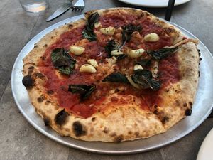 The Marinara pizza at Falora in Tucson