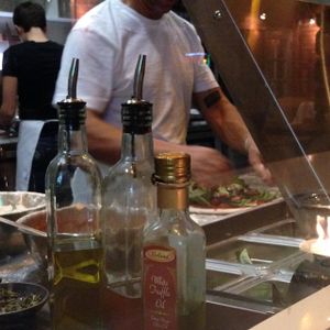 our pizza in creation:) at Falora in Tucson