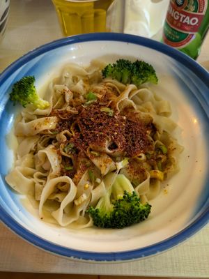 Spicy brócoli noodles at West Street in Barcelona