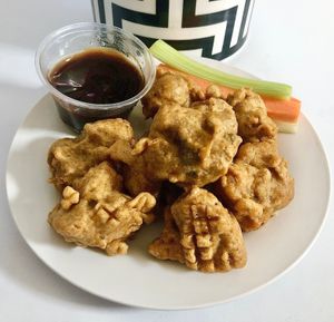 Smoked BBQ v-wings at Vegan Daily in Dubai