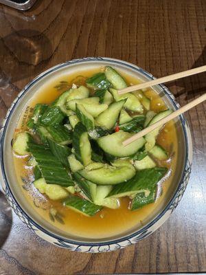 Cucumber salad  at The Noodle Inn in London