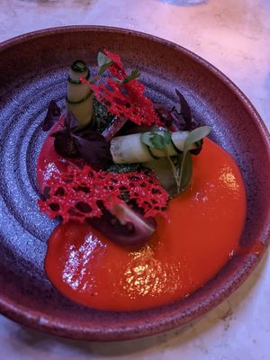 Greek tomato gazpacho at Six by Nico - Hanover St  in Edinburgh