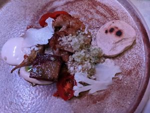 Spicy roast cauliflower steak at Six by Nico - Hanover St  in Edinburgh