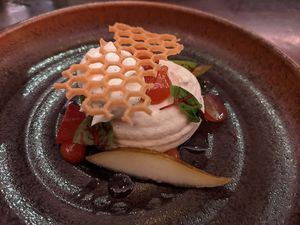 Ronan pear dessert at Six by Nico - Hanover St  in Edinburgh