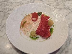 Amalfi coast cold foam dish at Six by Nico - Hanover St  in Edinburgh