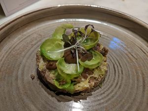 Brussel sprouts pate at Six by Nico - Hanover St  in Edinburgh