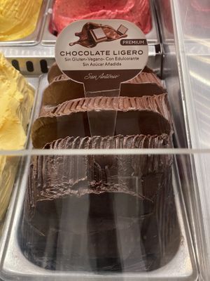 Chocolate (light). Sugar free with sweeteners. Gluten free.  at Pasteleria San Antonio in Lima