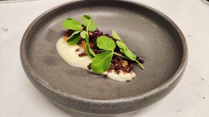 Tatar of beets at Banegaardshotellet in Vojens