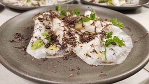 Carpaccio of celery  at Banegaardshotellet in Vojens