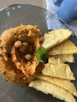 Sweet Potato Hummus with Tostones  at WALT DISNEY WORLD - Wailulu Bar and Grill  in Lake Buena Vista