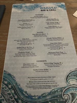   at WALT DISNEY WORLD - Wailulu Bar and Grill  in Lake Buena Vista