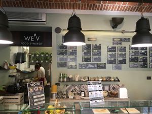 The counter at We'v V3RAW in Cuneo